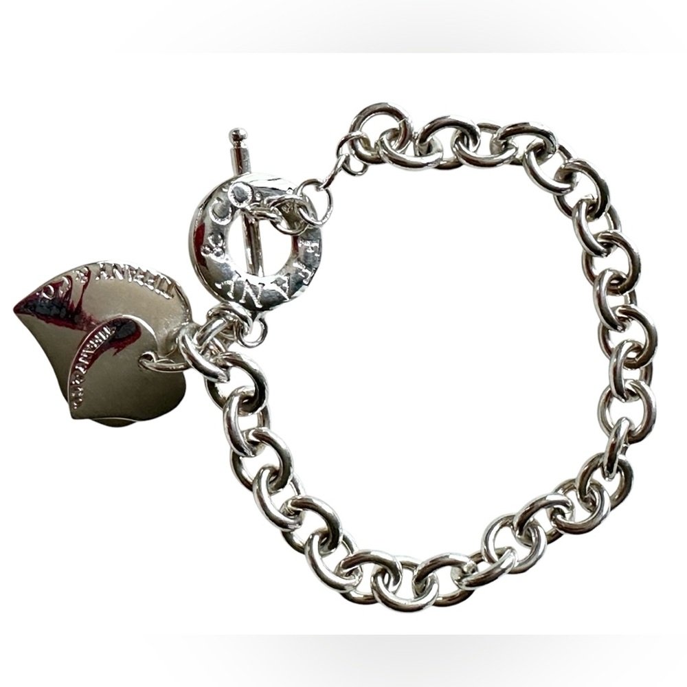 Tiffany & Co. Silver Double Hearts Toggle Bracelet - Picture 3 of 7